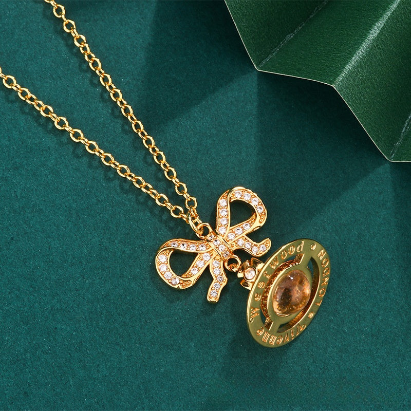 Saturn Pearl Pendant Necklace for Women