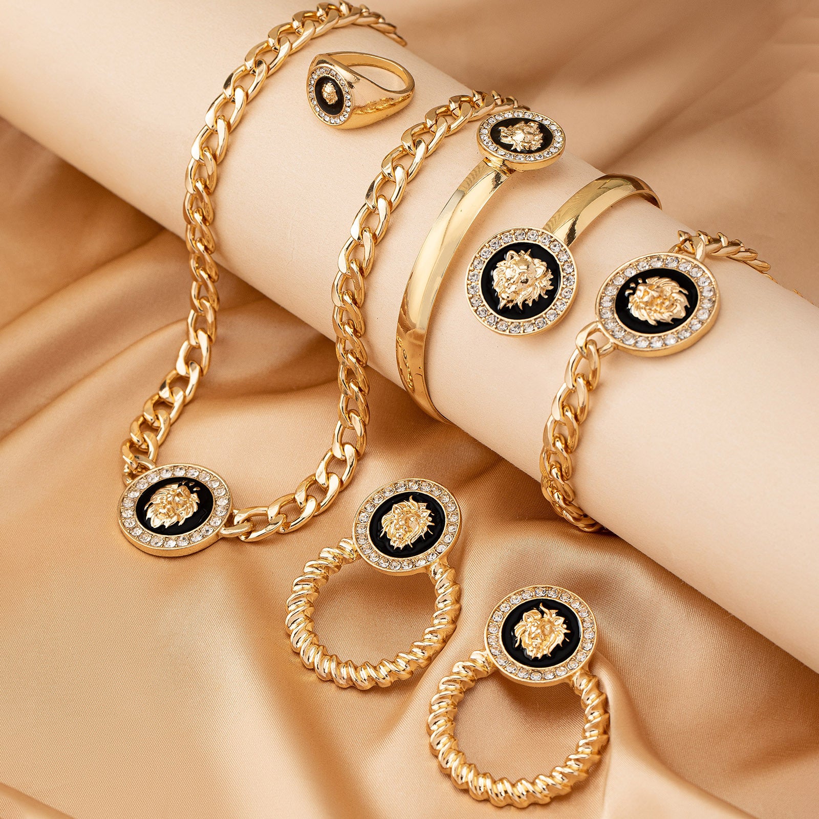Lion Head Jewelry Set
