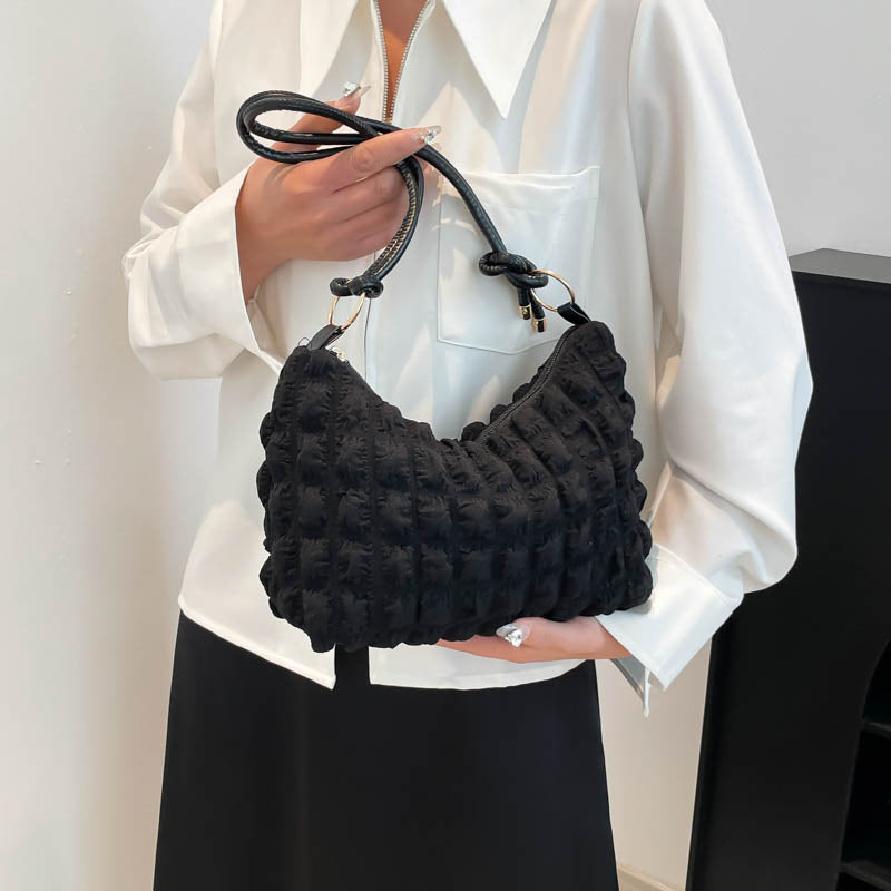 Elegant Folded Velvet Shoulder Bag