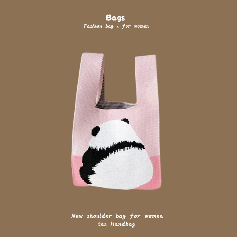 Women's Knitted Wool Bucket Bag