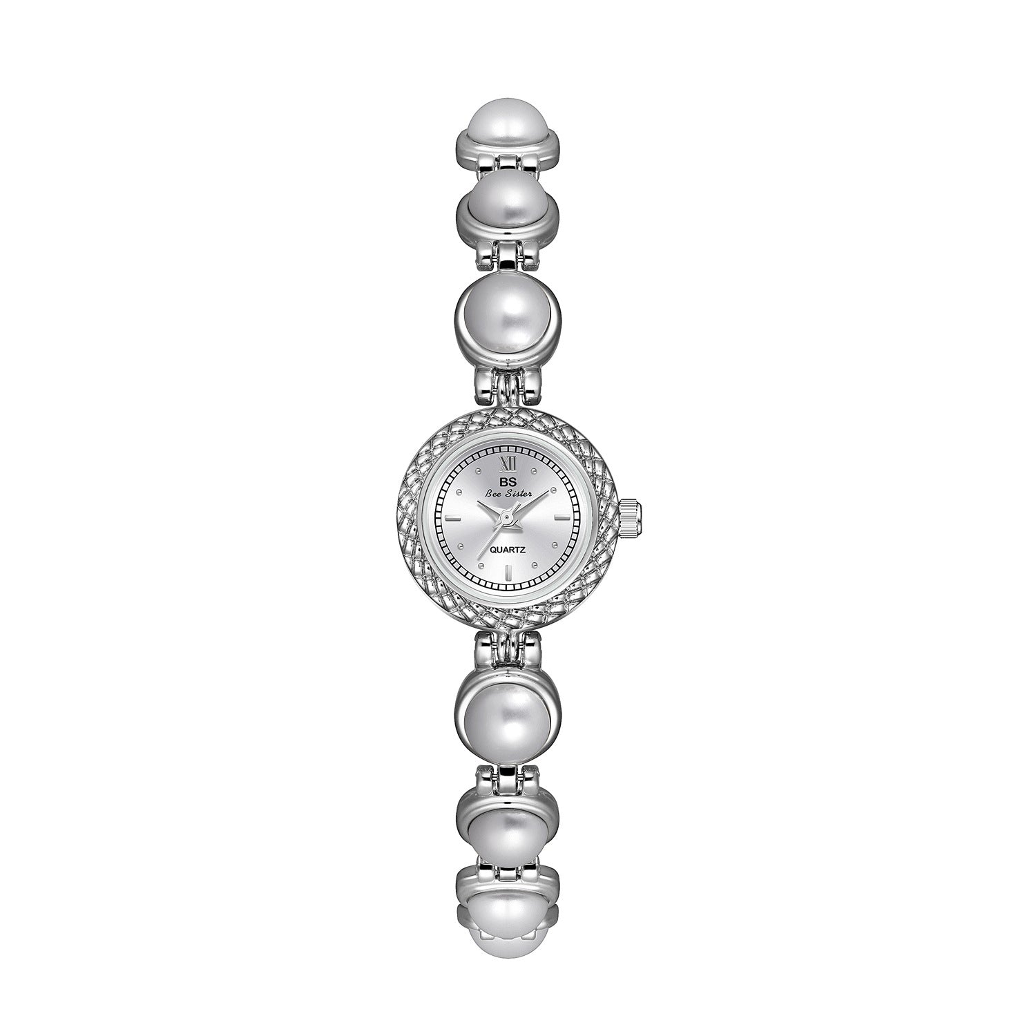 A light luxury pearl bracelet watch for elegant women