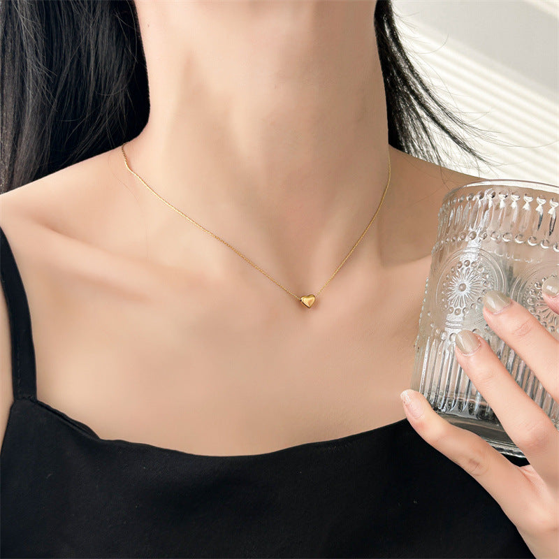 Love Heart Necklace with Heart-shaped Pendant for Women