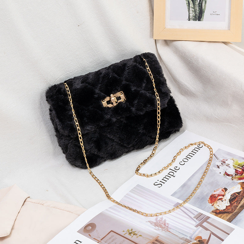 furry shoulder bag