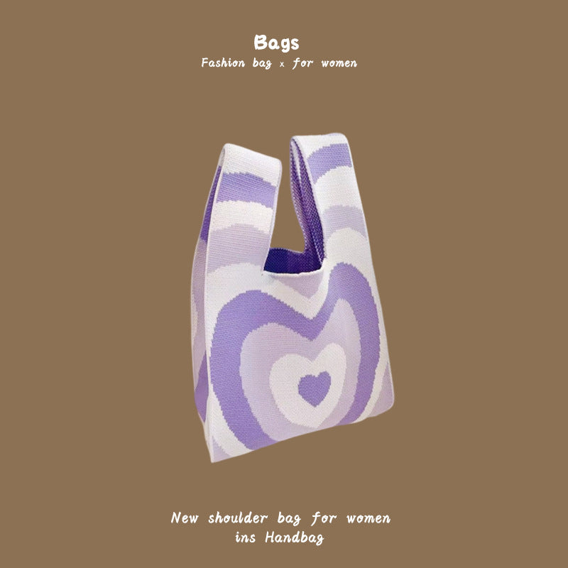 Women's Knitted Wool Bucket Bag