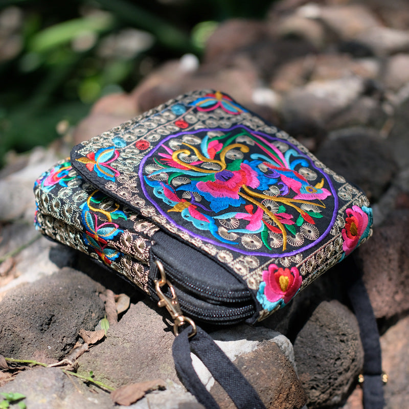 embroidered handbag