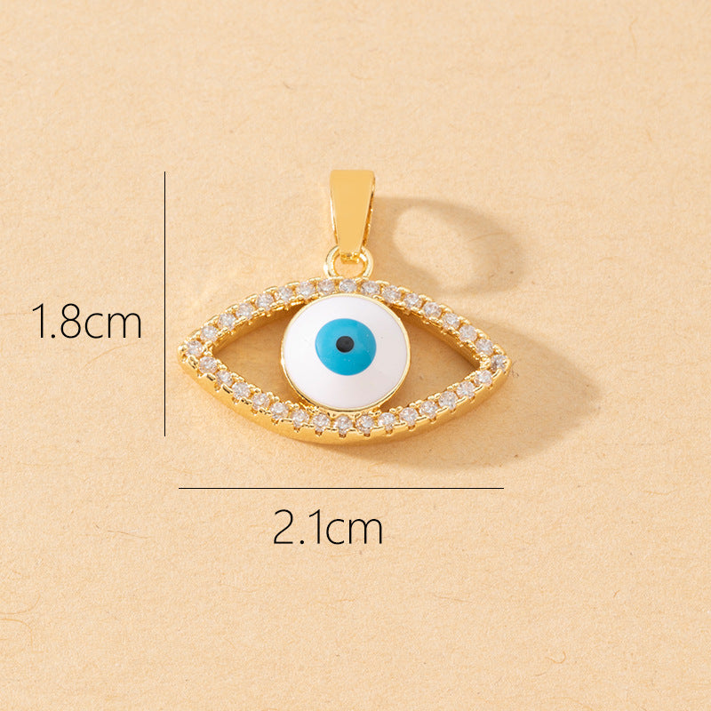 Devil's Eye Copper Pendant for DIY Jewelry