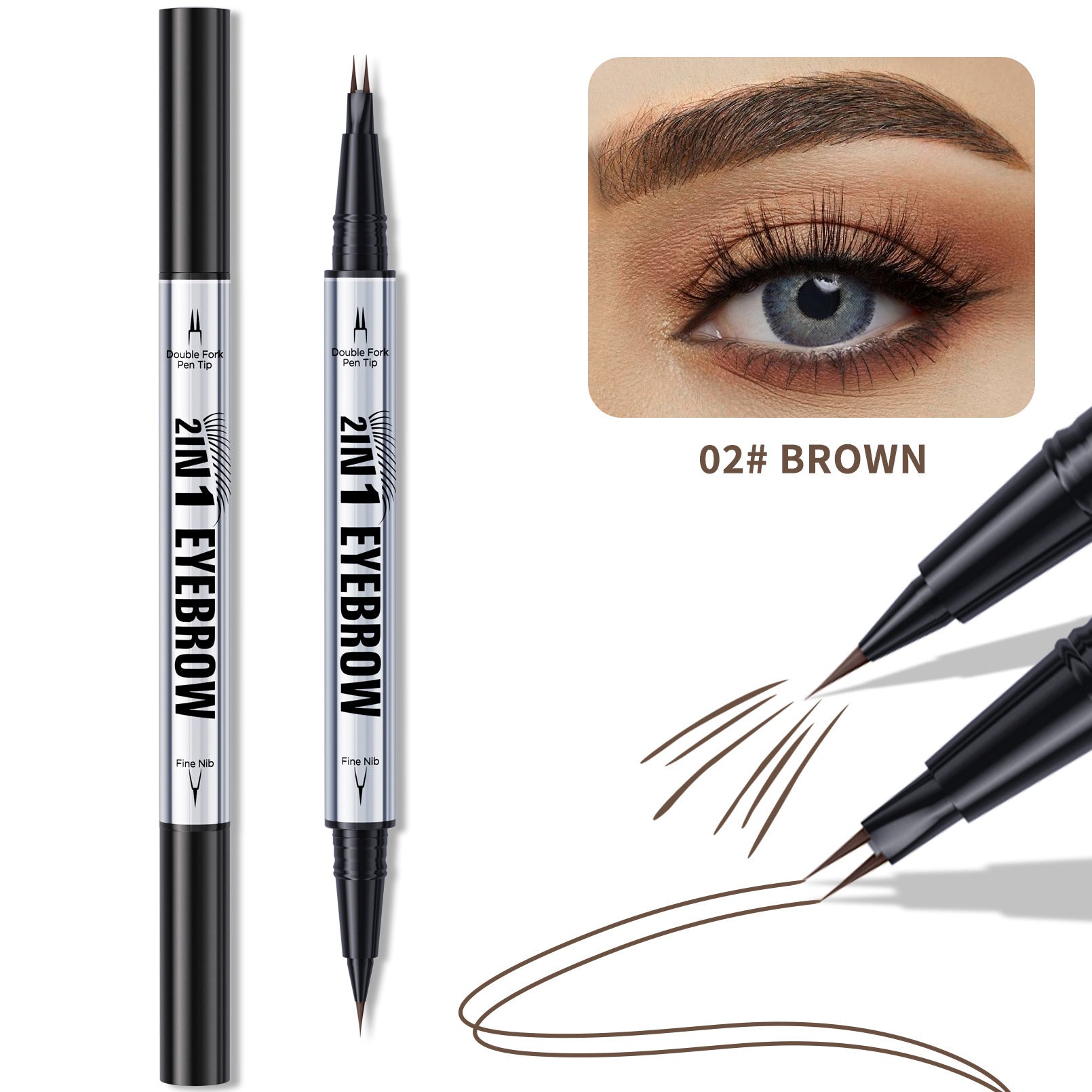 HelloKiss Dual-ended Waterproof Eyebrow Pencil