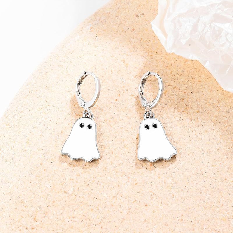 Amazon Cross-border European and American Halloween Walking Ghost Golden Ghost Cute Funny Naughty Earrings for Women