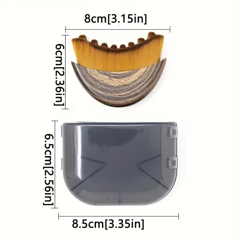 Lymphatic Contour Face Brush for Dry Brushing and Makeup Setting