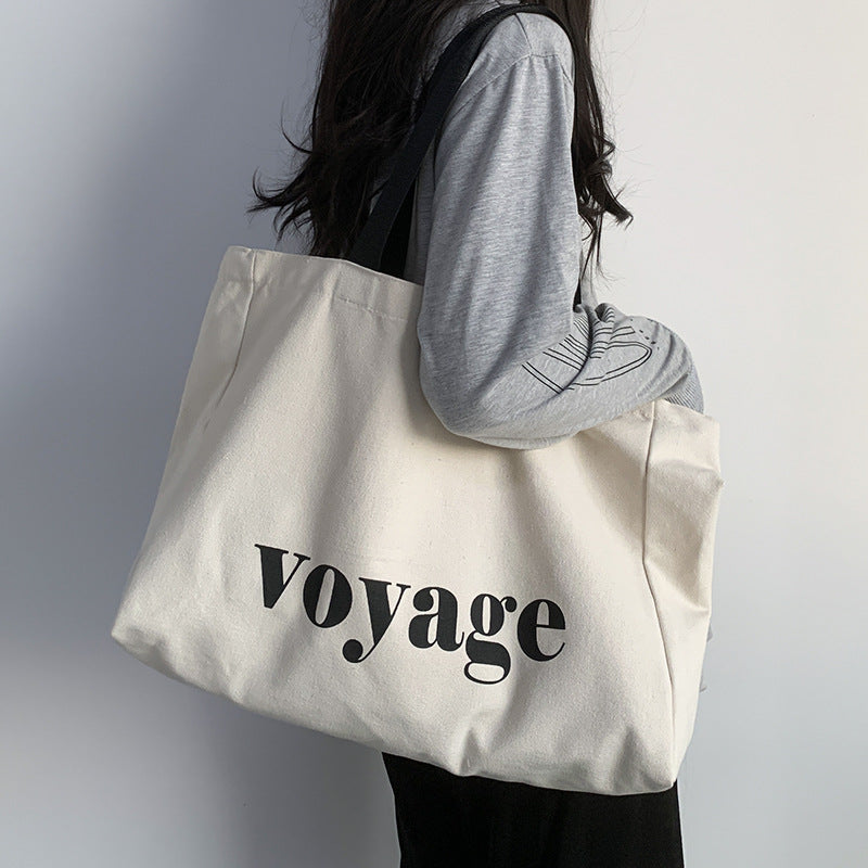 Simple Large Canvas Tote Bag