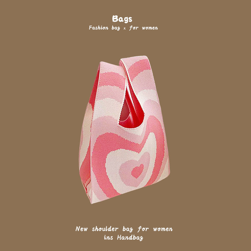 Women's Knitted Wool Bucket Bag