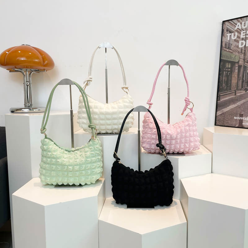 Elegant Folded Velvet Shoulder Bag