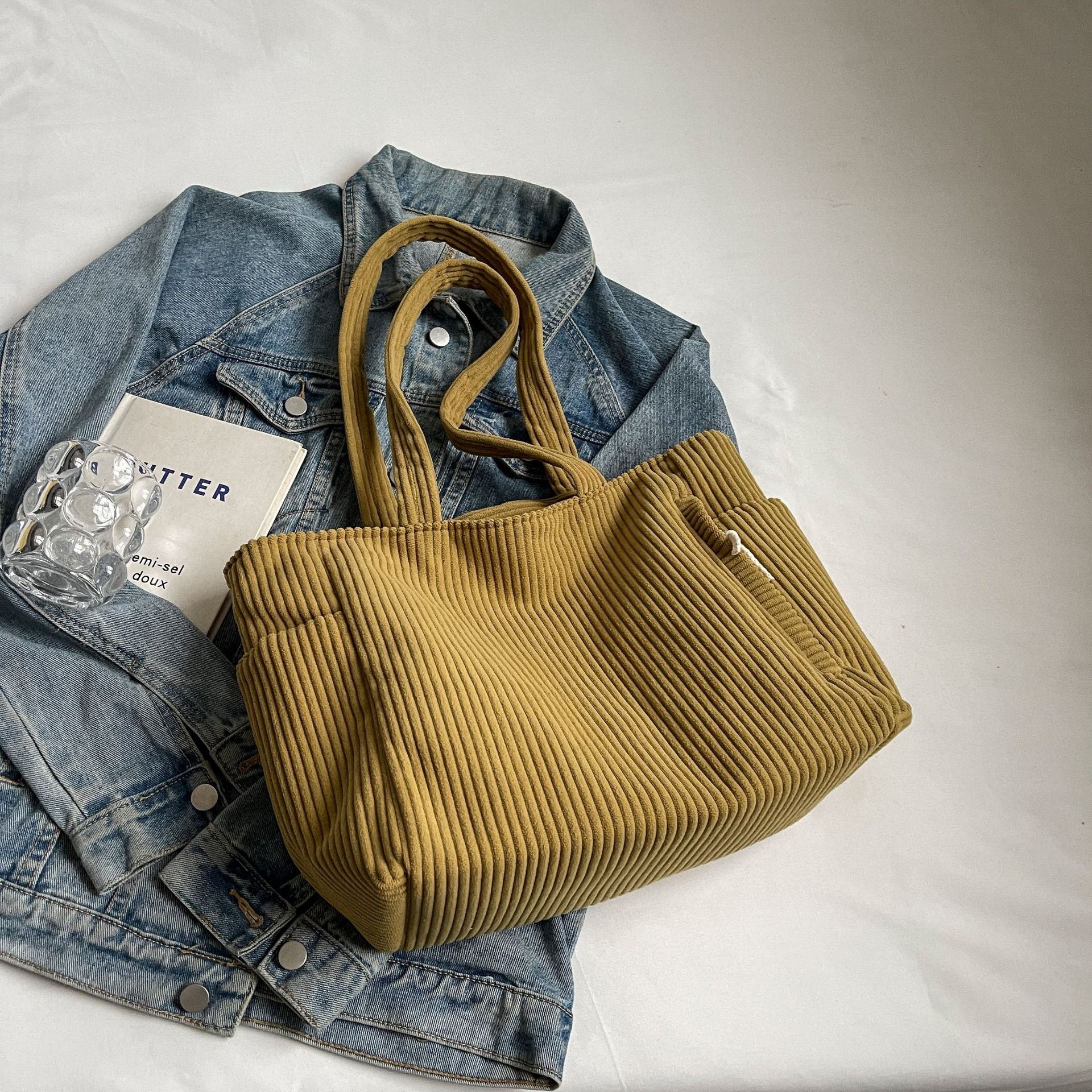 Fashion Casual Corduroy Shoulder Bag