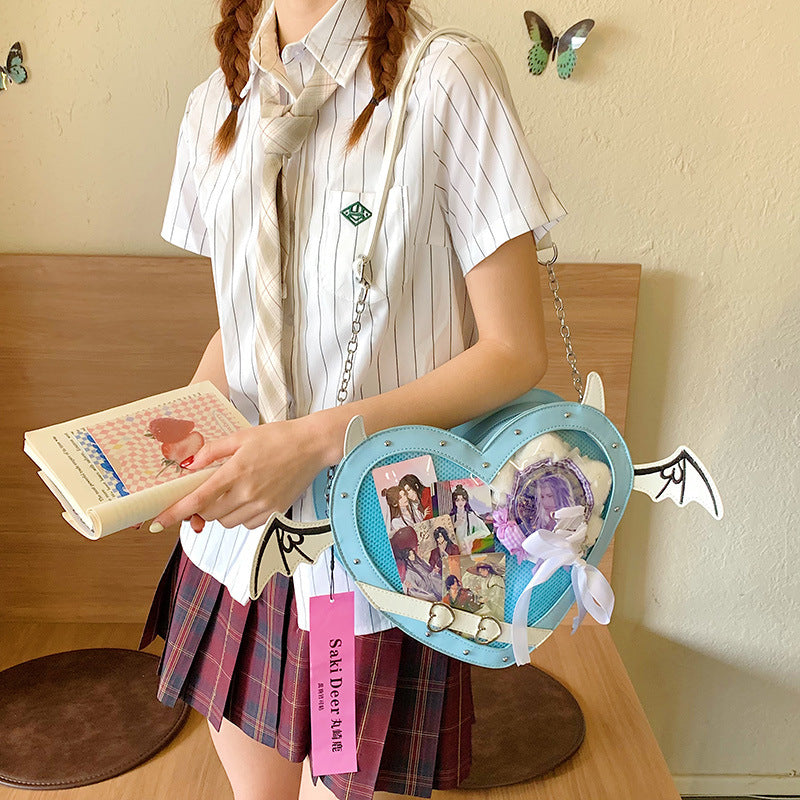 Cute Heart-shaped Crossbody Bag for Women