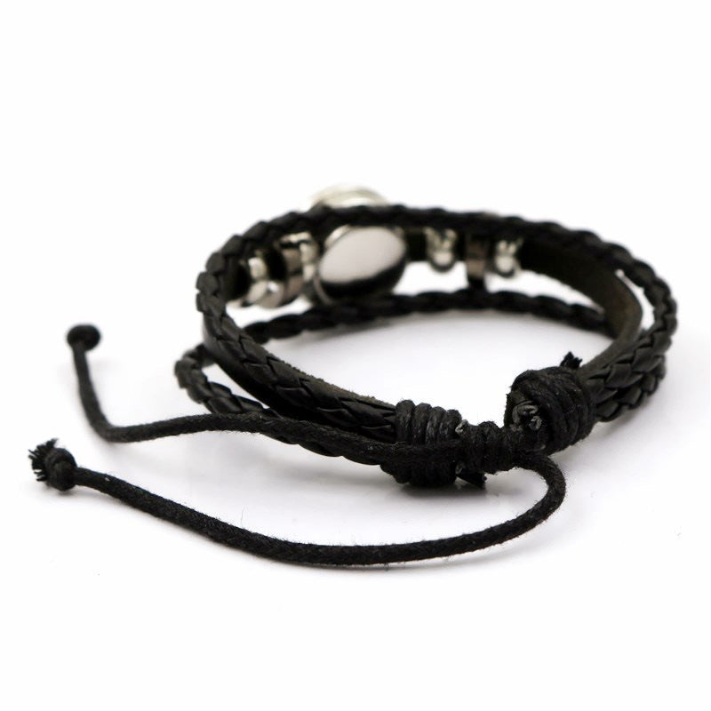 Luminous Sun And Moon Lovers Couple Leather Bracelet