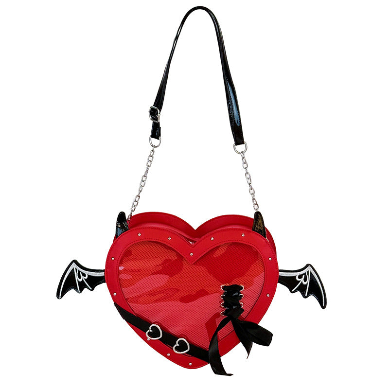 Cute Heart-shaped Crossbody Bag for Women
