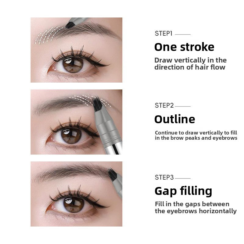 Furry multi-fork styling eyebrow pencil