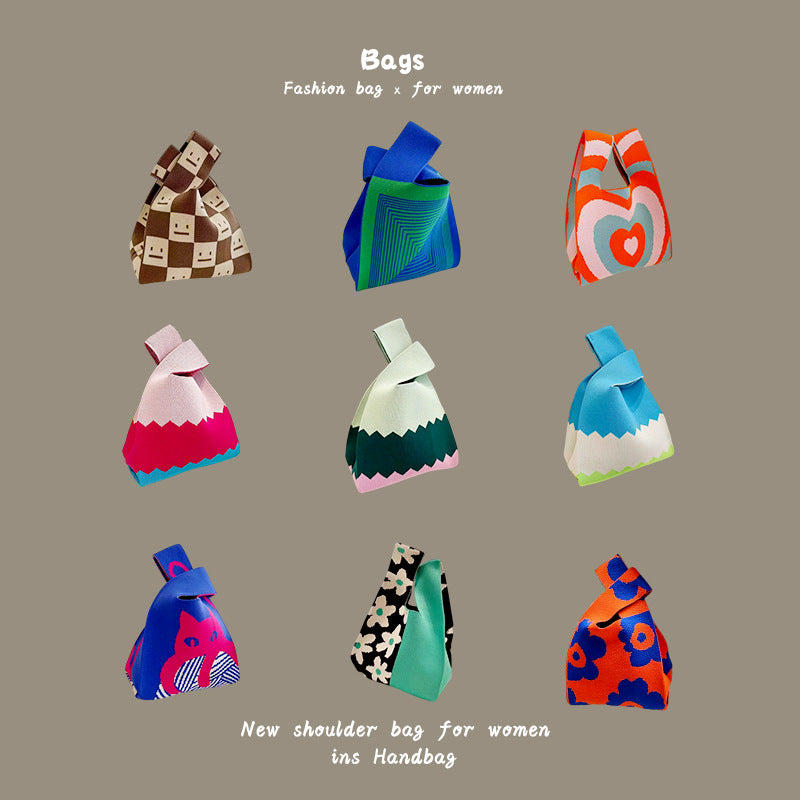 Women's Knitted Wool Bucket Bag