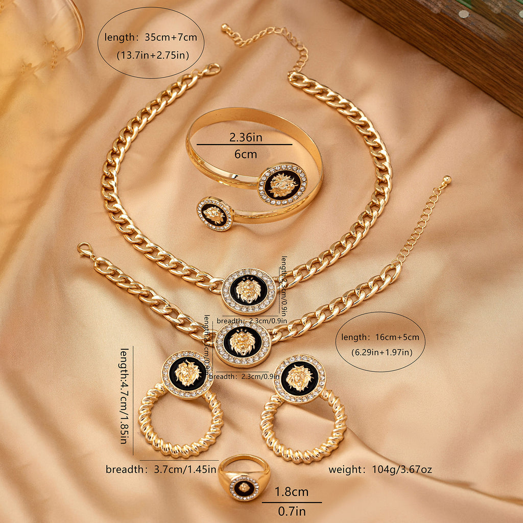 Lion Head Jewelry Set