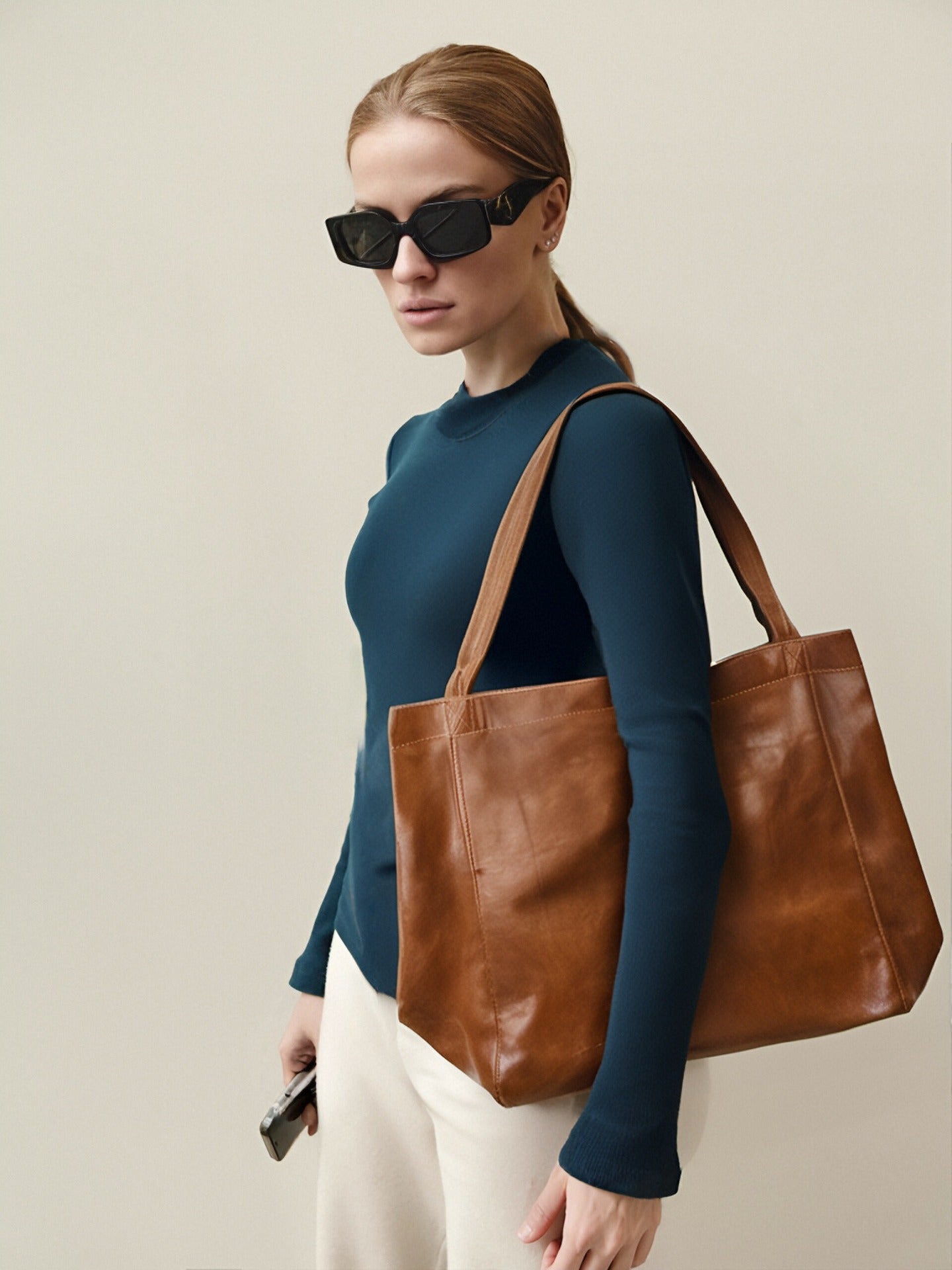 Women's Soft Leather Tote Bag