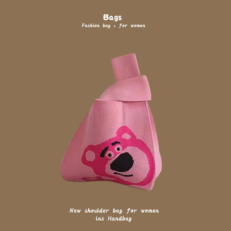 Women's Knitted Wool Bucket Bag