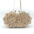 Cut Out Rose Flower Diamond Dinner Bag