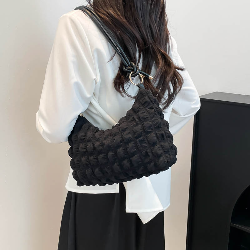 Elegant Folded Velvet Shoulder Bag