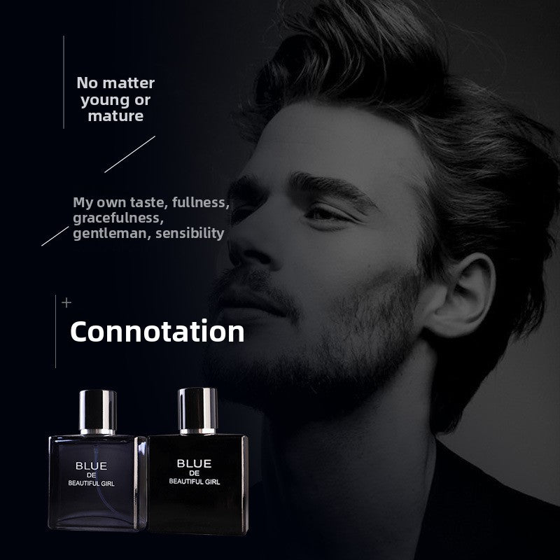 Beautiful girl blue perfume