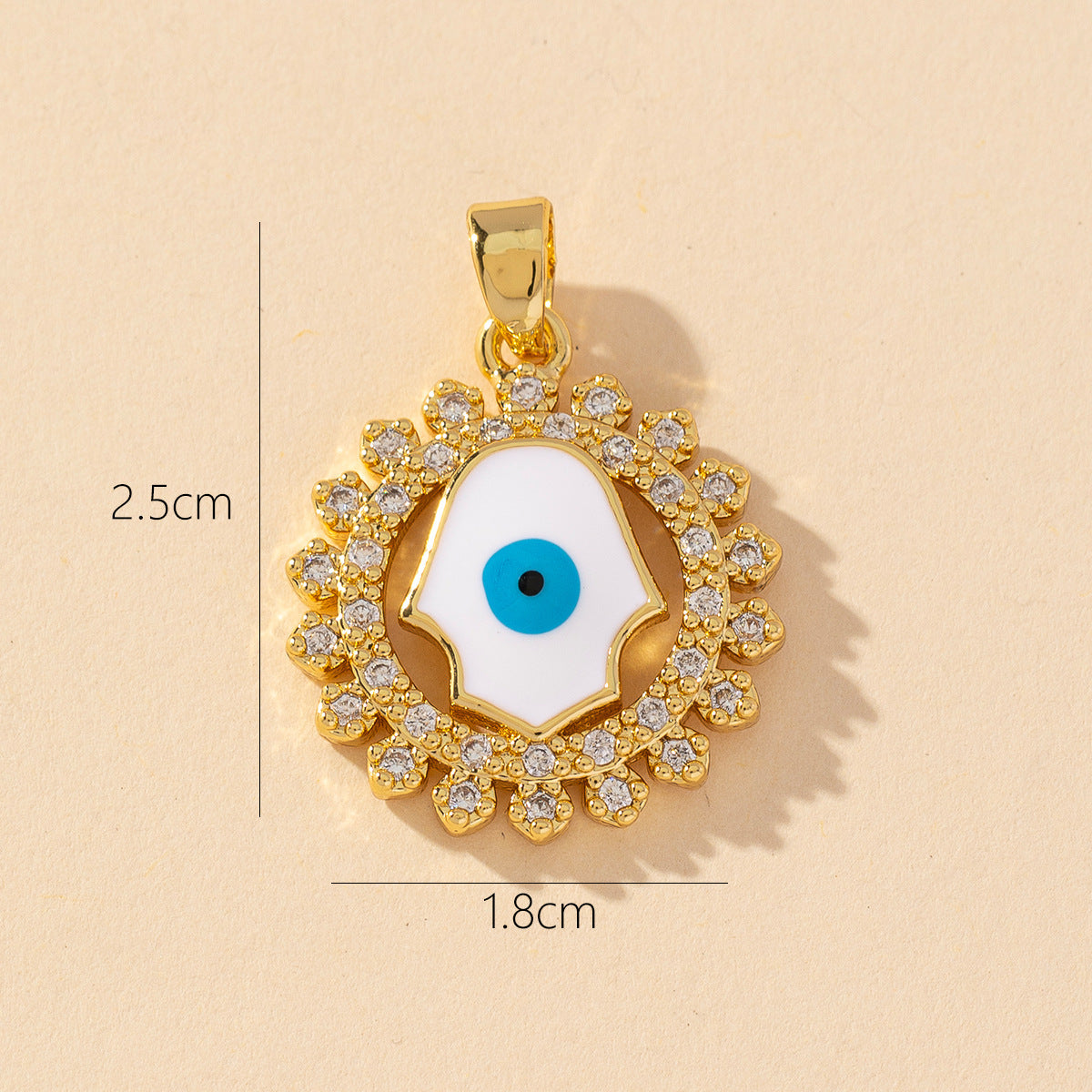 Devil's Eye Copper Pendant for DIY Jewelry