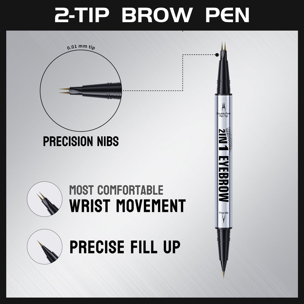 HelloKiss Dual-ended Waterproof Eyebrow Pencil