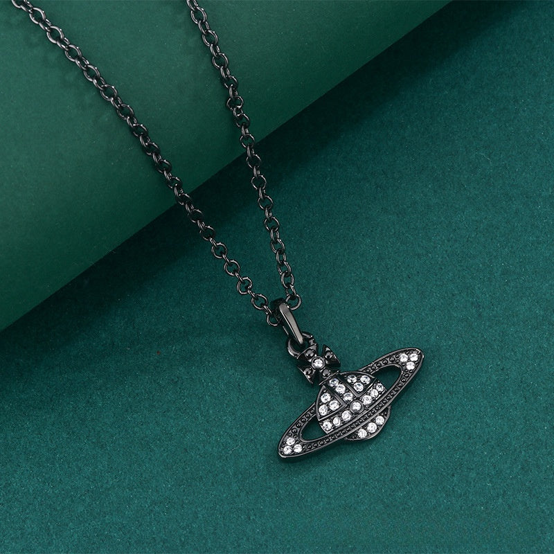 Saturn Pearl Pendant Necklace for Women