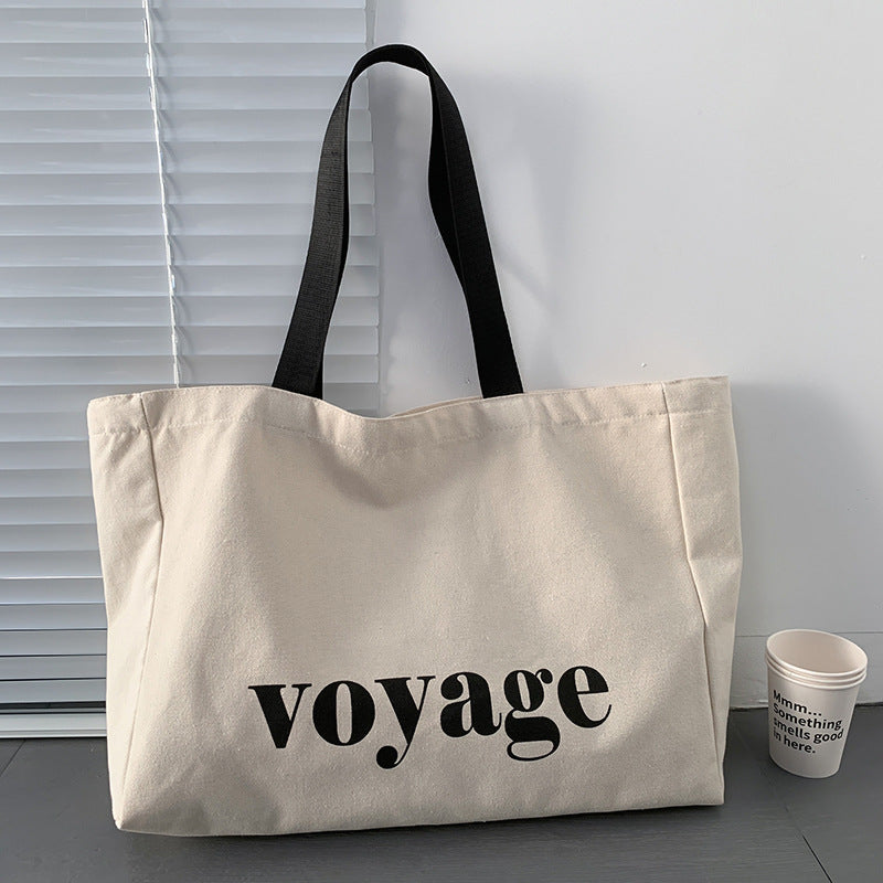 Simple Large Canvas Tote Bag
