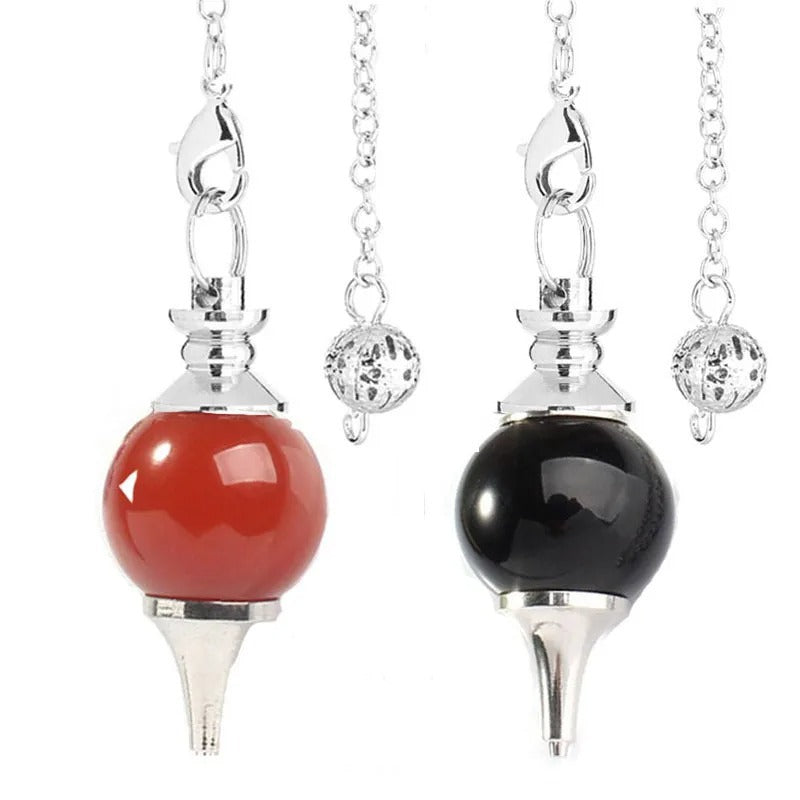 Financial Resources Rolling Round Ball Spirit Pendant Accessories Natural Crystal Semi-precious Stone Pendant Necklace