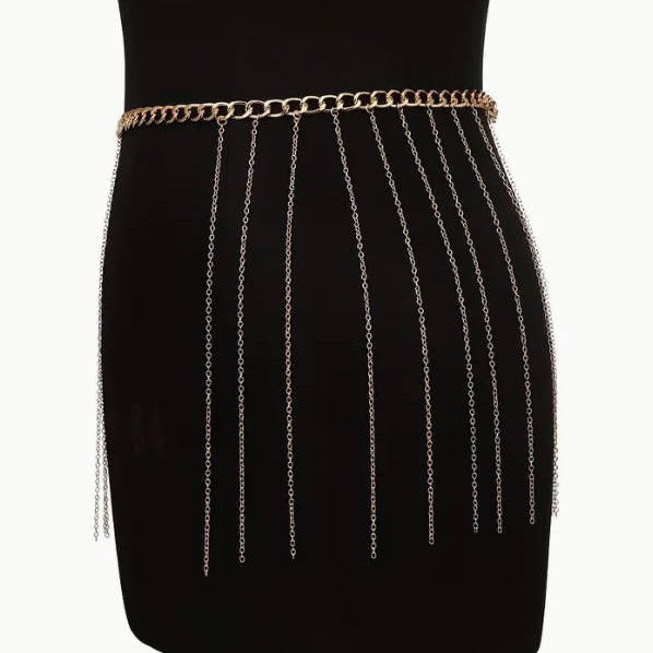 Europe And The United States New Metal Chain Waist Chain Women&#039;s High-grade Non-fading Cross-border Sexy Fashion Alloy Body Chain Pure Desire