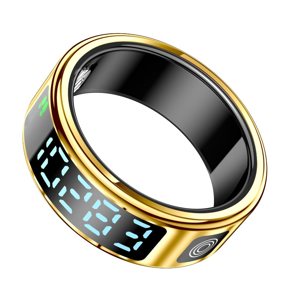 SR08 Smart Ring With Display Touch Charging Stand Page Turning Photo Smart Ring Heart Rate Blood Oxygen Sleep