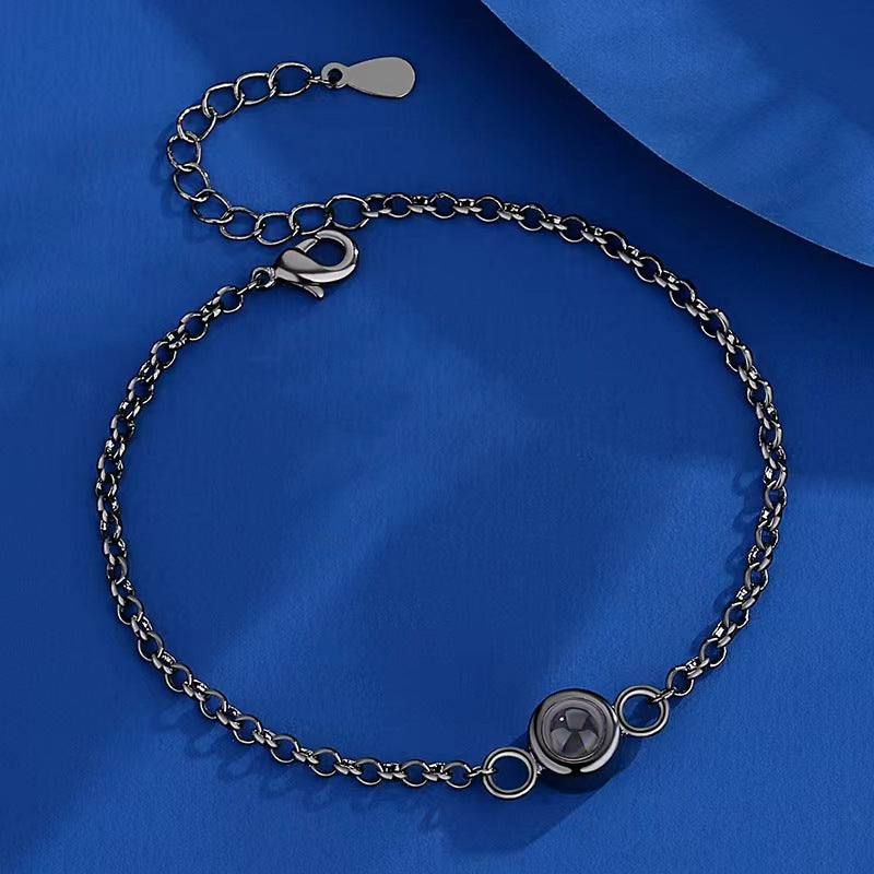 New Retractable Micro-carved Nano Projection Bracelet 100 Languages I Love You Simple