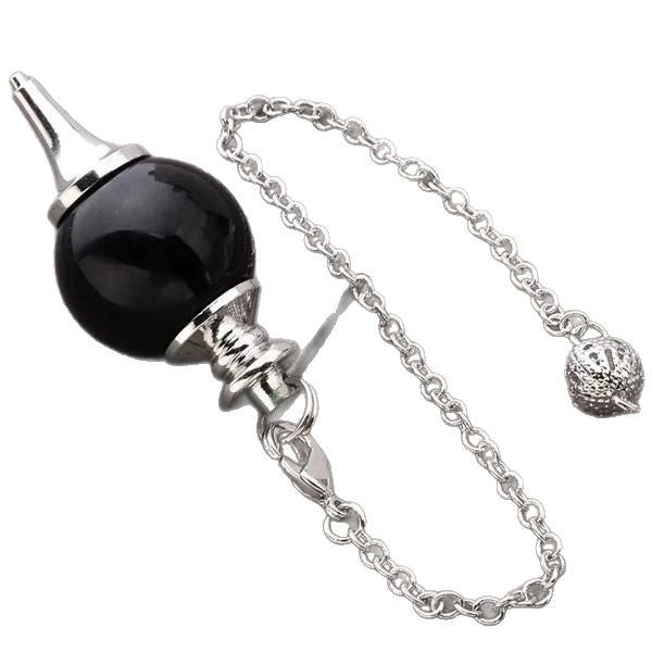 Financial Resources Rolling Round Ball Spirit Pendant Accessories Natural Crystal Semi-precious Stone Pendant Necklace