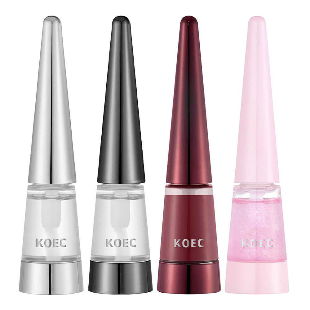 KOEC  Black Silver Transparent Lip Oil Moisturizing 4-color Lip Gloss Reedle Shot Lip Plumper Popular