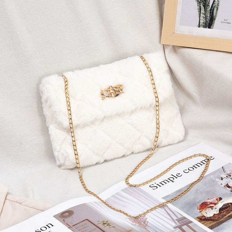 furry shoulder bag