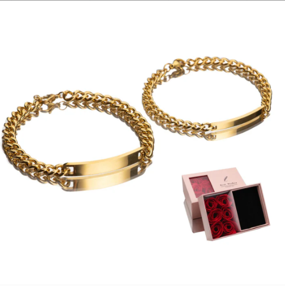 Titanium steel 18K high-quality gold-plated bracelet