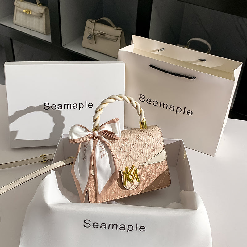 Women's Genuine Leather Small Square Handbag