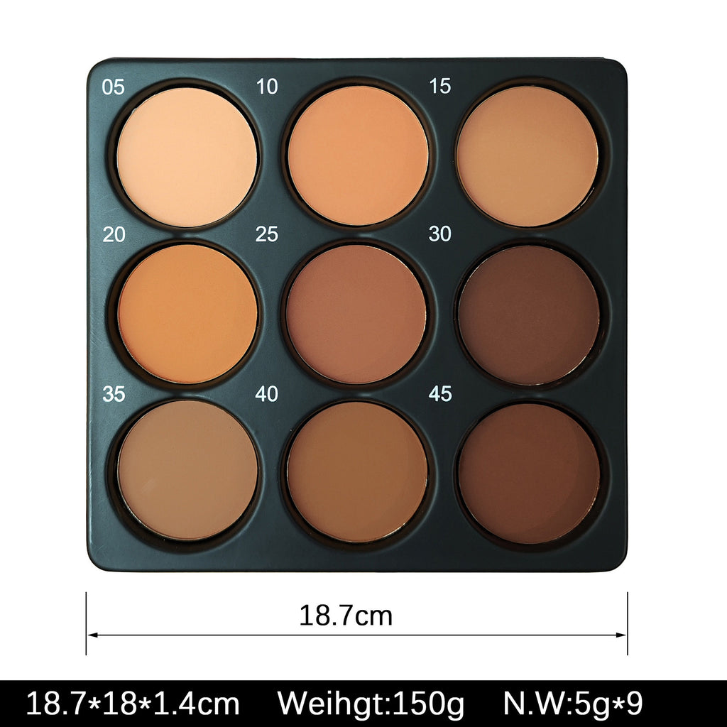 9-Color Matte Waterproof Makeup Powder Palette