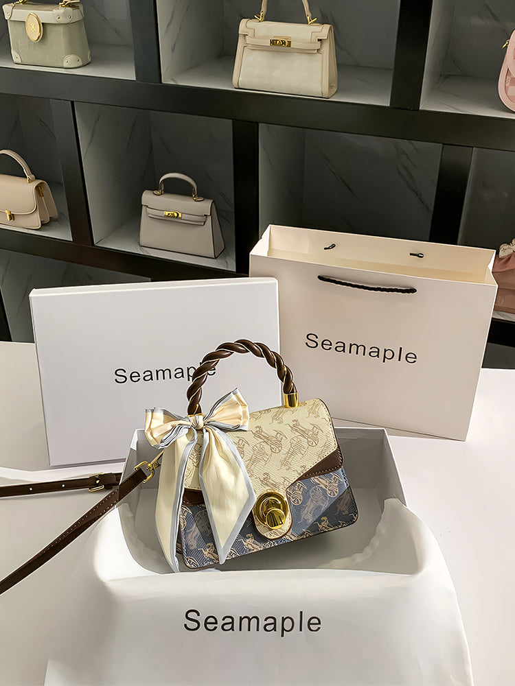 Women's Genuine Leather Small Square Handbag