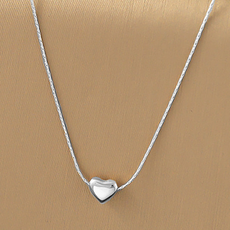 Love Heart Necklace with Heart-shaped Pendant for Women