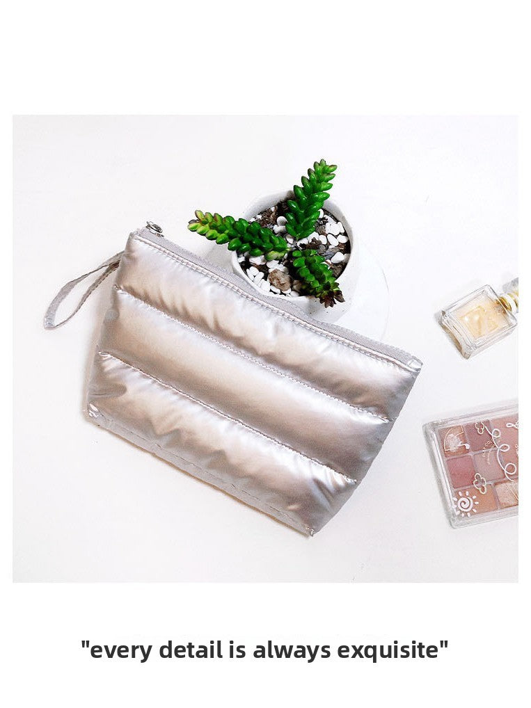 Quilted Waterproof Cosmetic Bag for Travel