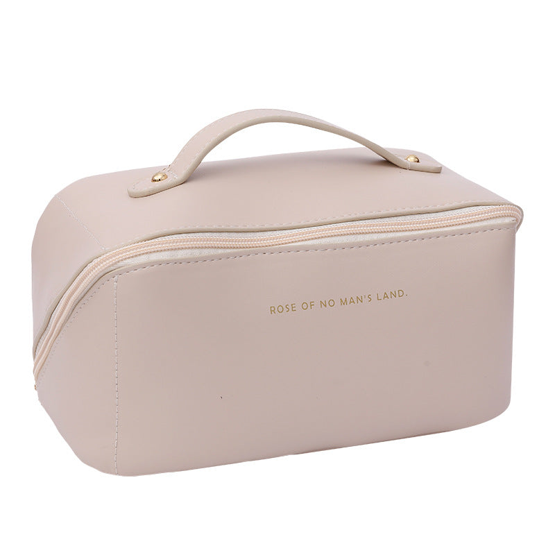 Capacity PU Leather Cosmetic Bag for Women