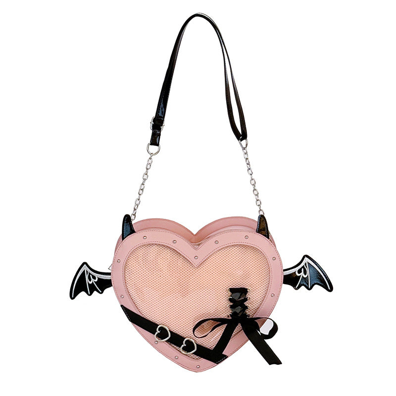 Cute Heart-shaped Crossbody Bag for Women