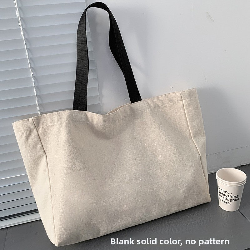 Simple Large Canvas Tote Bag