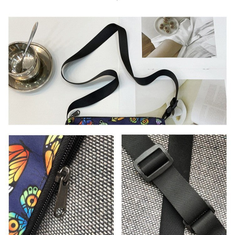 Polyester Gothic Print Underarm Handbag