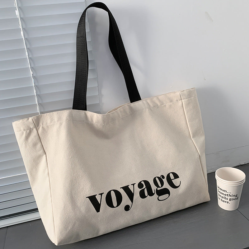 Simple Large Canvas Tote Bag